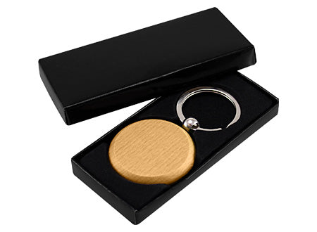 Llavero Redondo de Madera. PACK 6 UNIDADES