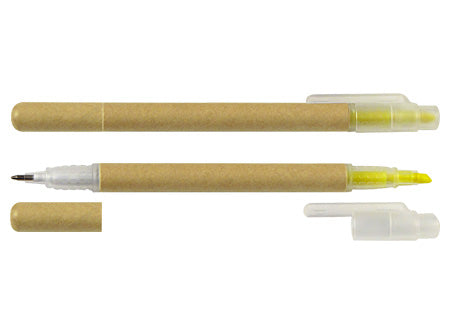 Bolígrafo/Destacador Ecológico . PACK 50 UNIDADES