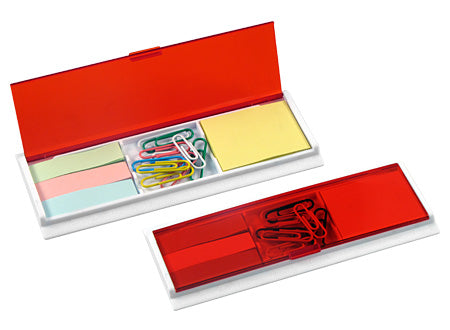 Porta notas adhesivas con clips. Pack 3 unidades