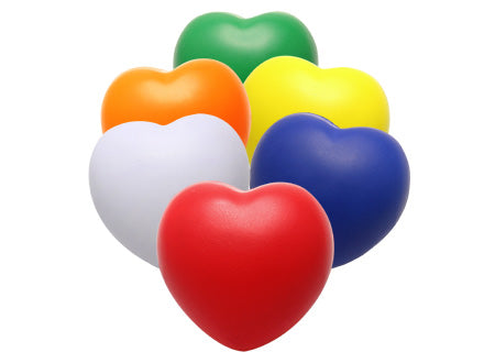 Pelota antiestrés en forma de corazón. Set de 50 unidades