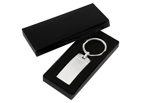 Llavero de metal con un elegante acabado satinado/presentacion con estuche