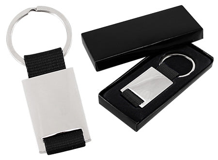 Llavero metálico "Straccia" ,presentado en estuche negro. Set de 12 unidades