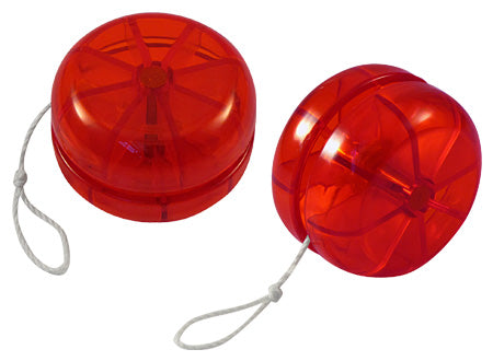 Yo-Yo de plástico con un diseño translúcido. Set de 12 unidades