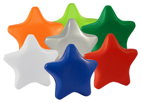 Pelota anti-stress con forma de estrella. Set de 50 unidades