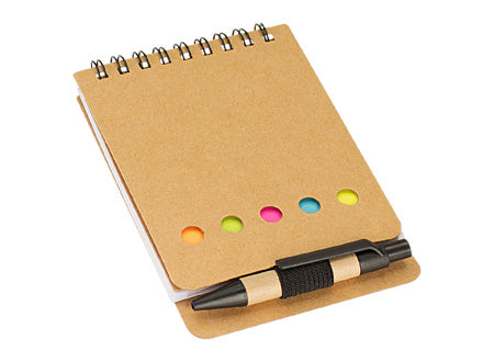 Memo Set Eco con boligrafo. Set de 24 unidades