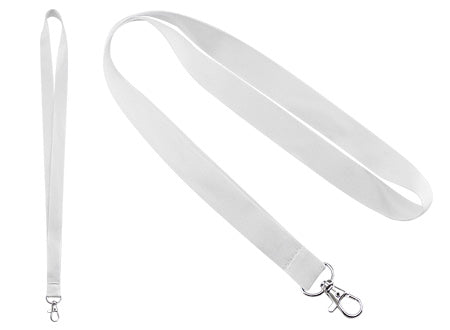 Lanyard Porta-Credencial de Polyester liso de 2cm. de ancho para Sublimación. Set de 100 unidades