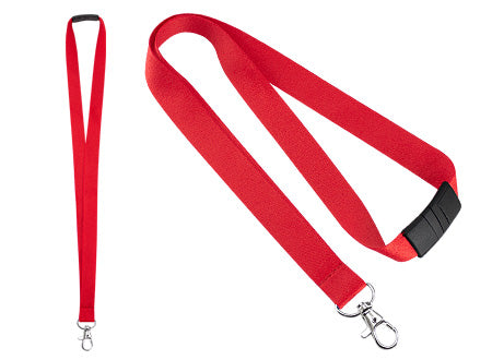Lanyard Porta-Credencial "DESPRENDIBLE"de Polyester liso de 2cm. de ancho para Sublimación. Set de 100 unidades