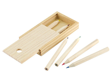 Set o conjunto de 6 lapices de colores modelo tapa corrediza. Venta minima 100 Set