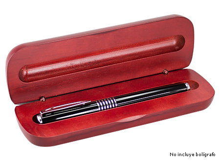 Estuche de madera con acabado Barnizado para 1 Bolígrafo.