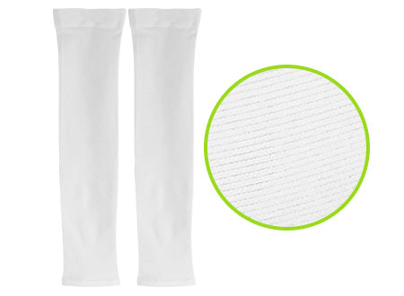 par de mangas protectoras para brazos confeccionadas en suave tela de poliéster. Set de 12 pares