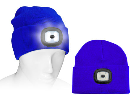 Gorro de lana con literna LED integrada con 3 niveles de iluminacion