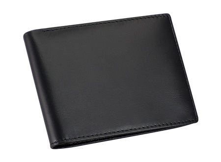 Billetera "Xiara" de Cuero Natural en elegante Negro liso