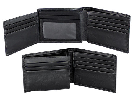 Billetera "Xiara" de Cuero Natural en elegante Negro liso