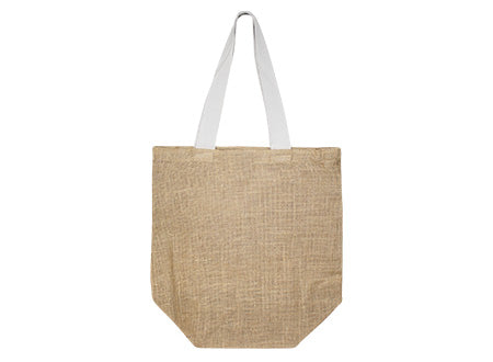 Bolsa de Yute modelo Zambi. Medidas 38 x 40 x 20 cm. Set de 12 unidades