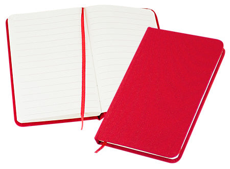 Libreta de formato A6 con una cubierta de cartón piedra revestida de tela de lino. Set de 12 unidades