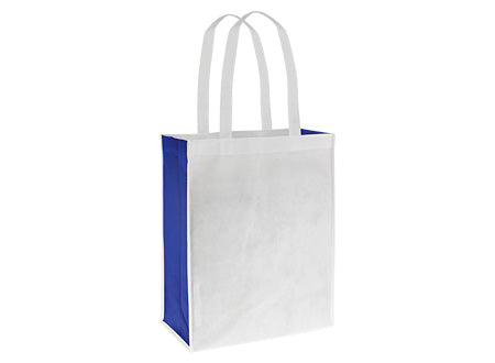 Bolsa reutilizable "Franbi" de TNT, modelo bicolor. 32 x 40 x 15 cm. Set de 100 unidades