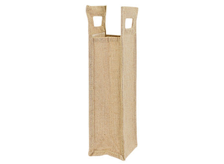 Bolsa de Yute Porta-Botella. Medidas 10 x 40 x 10 cm. Pack 12 unidades