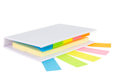 Libretita ecológica en forma de Memo Set color blanco. Venta minima 24 unidades