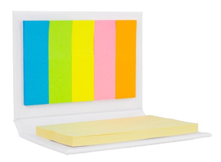 Libretita ecológica en forma de Memo Set color blanco. Venta minima 24 unidades