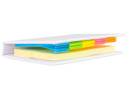 Libretita ecológica en forma de Memo Set color blanco. Venta minima 24 unidades