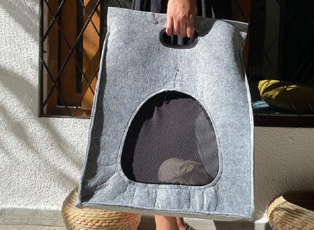 Bolso de Fieltro para Transportar Mascotas Pequeñas: Comodidad y Seguridad