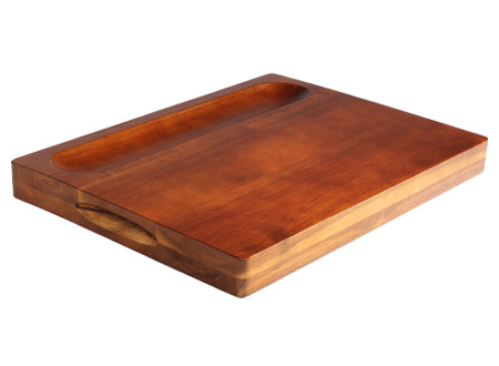 Tabla robusta de madera acacia "Uso reversible"
