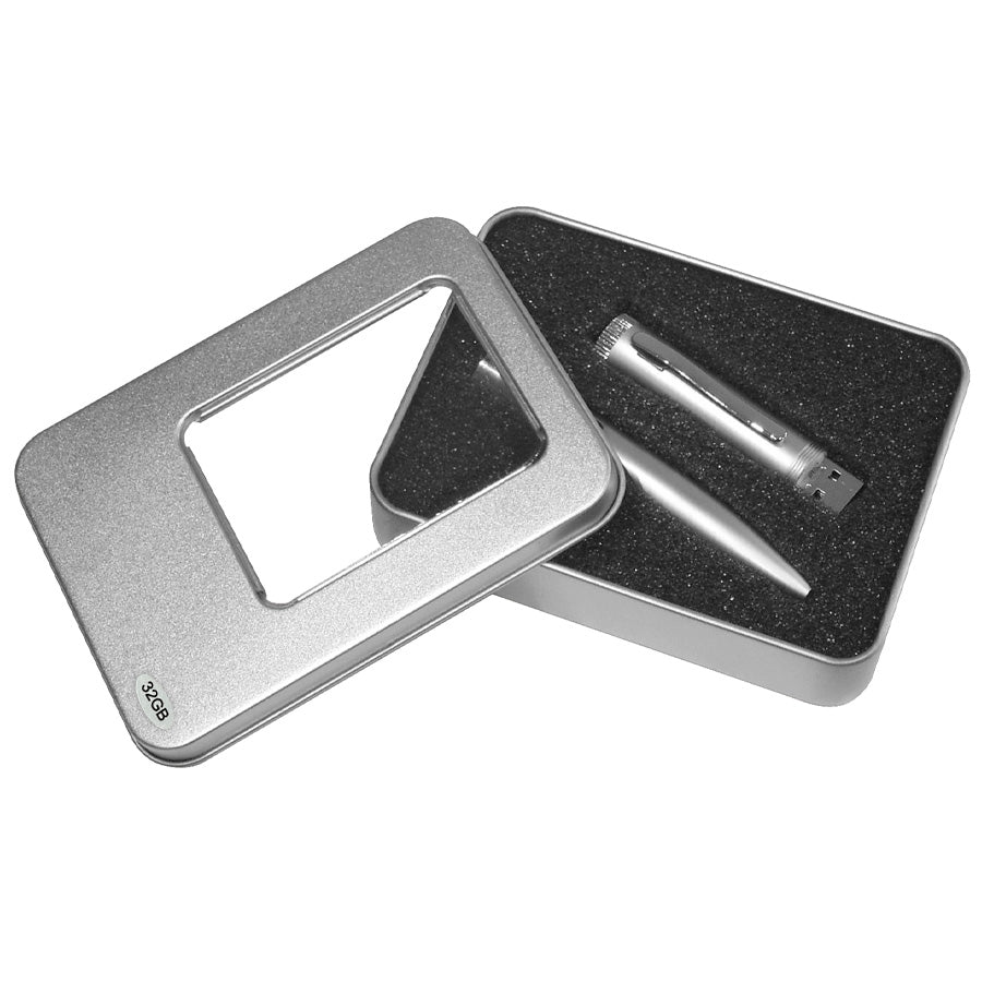 Bolígrafo USB metálico ejecutivo, con memoria de 32GB