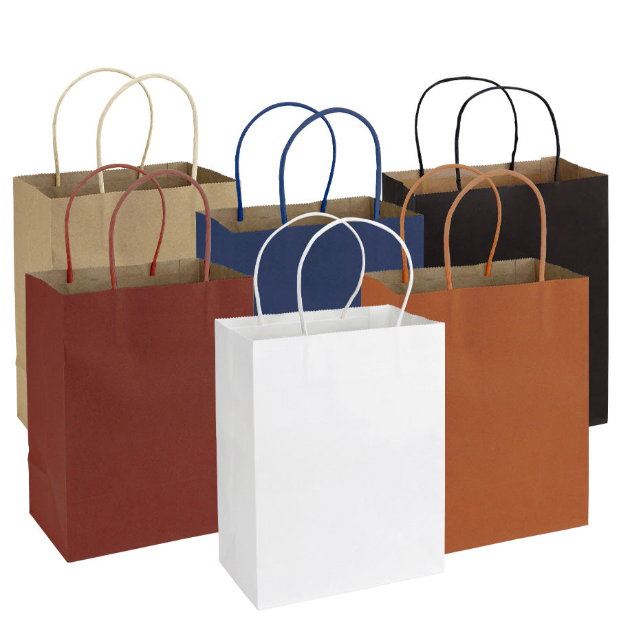 Bolsa de Papel 120g/m2. 20 x 26 x 12 cm. Pack de 100 unidades