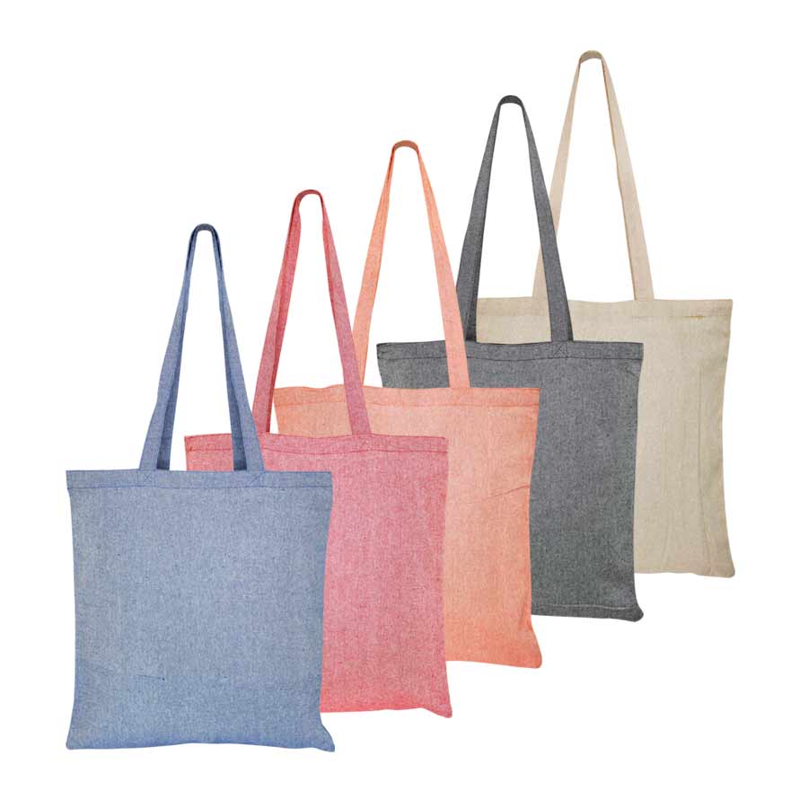 Bolsa 100% Algodón Reciclado de 130g/m2, modelo «DENIM». Pack de 12 unidades