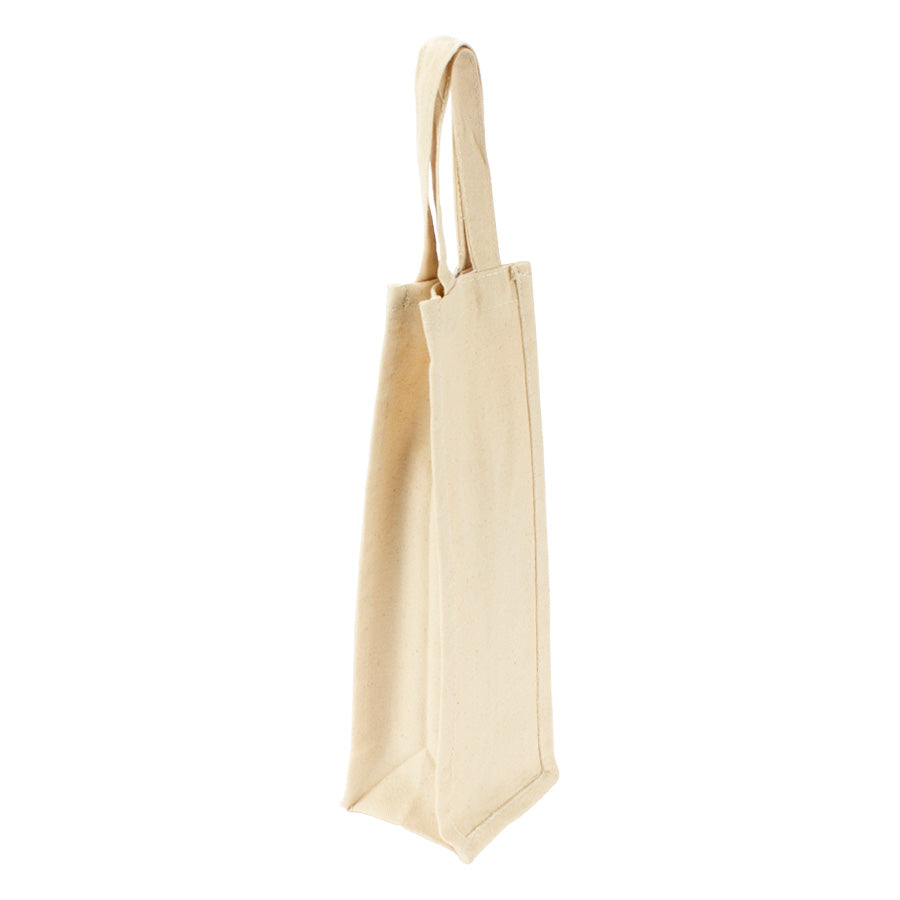 Bolsa Botella Vino 100% Algodón Canvas. Pack 6 unidades