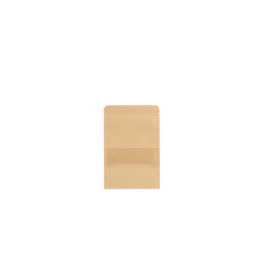 Set de 24 unidades de Bolsa doypack 80ml de papel kraft, para Alimentos. 9x 13.8x2.6cm