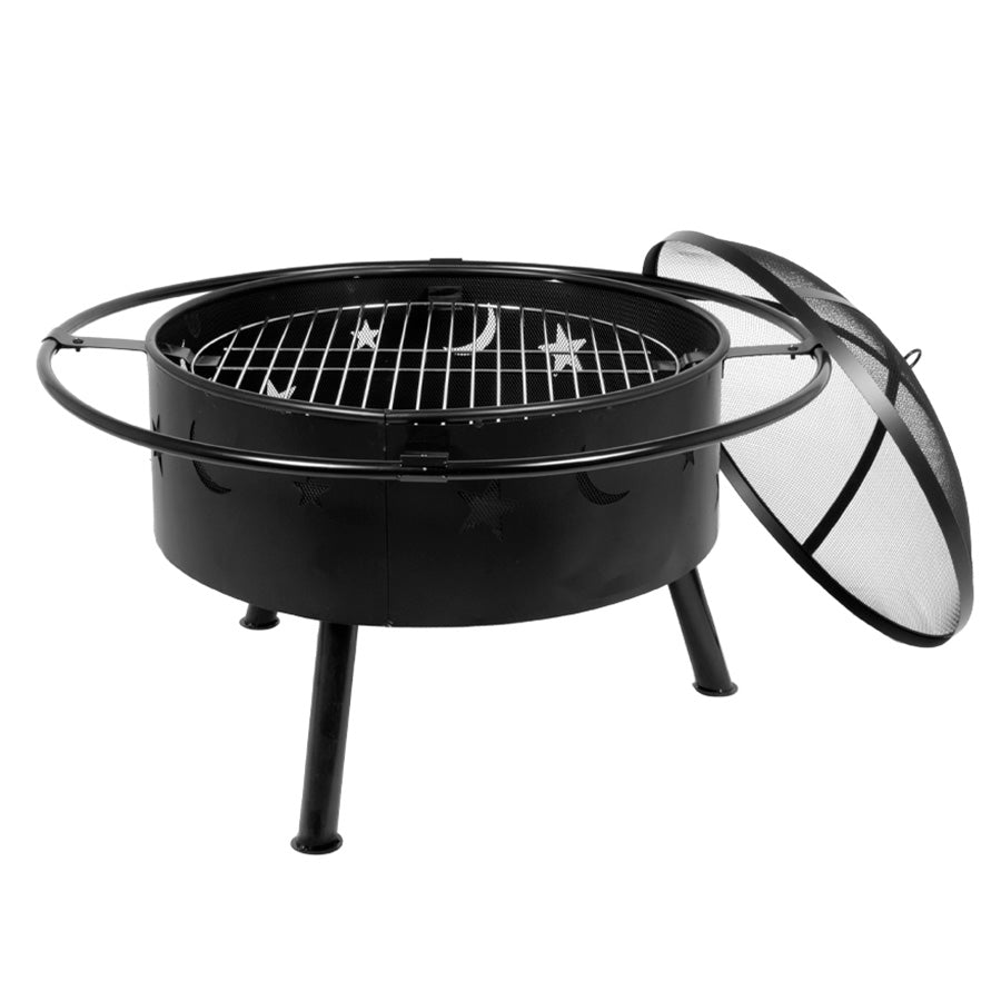 Brasero / Parrilla para Carbón o Leña, de Acero negro, modelo «Centauro»