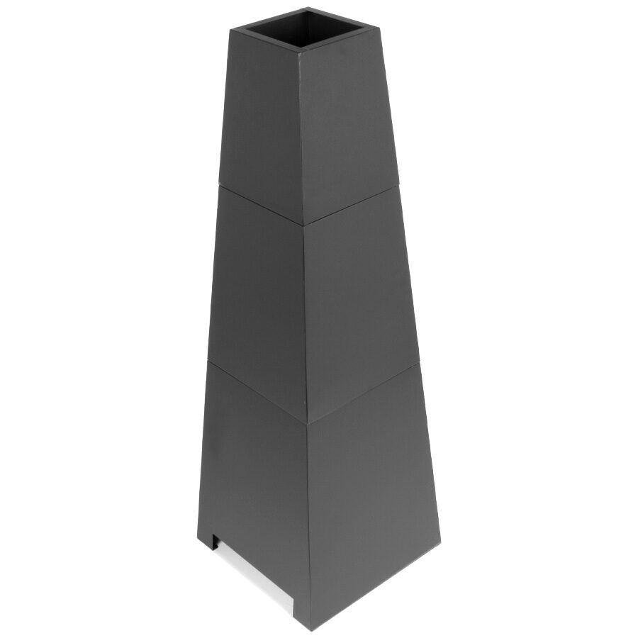 Chimenea de Exterior, para Carbón o Leña, de Acero negro, modelo «Nordic»