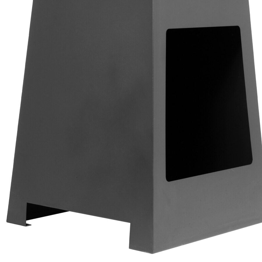 Chimenea de Exterior, para Carbón o Leña, de Acero negro, modelo «Nordic»