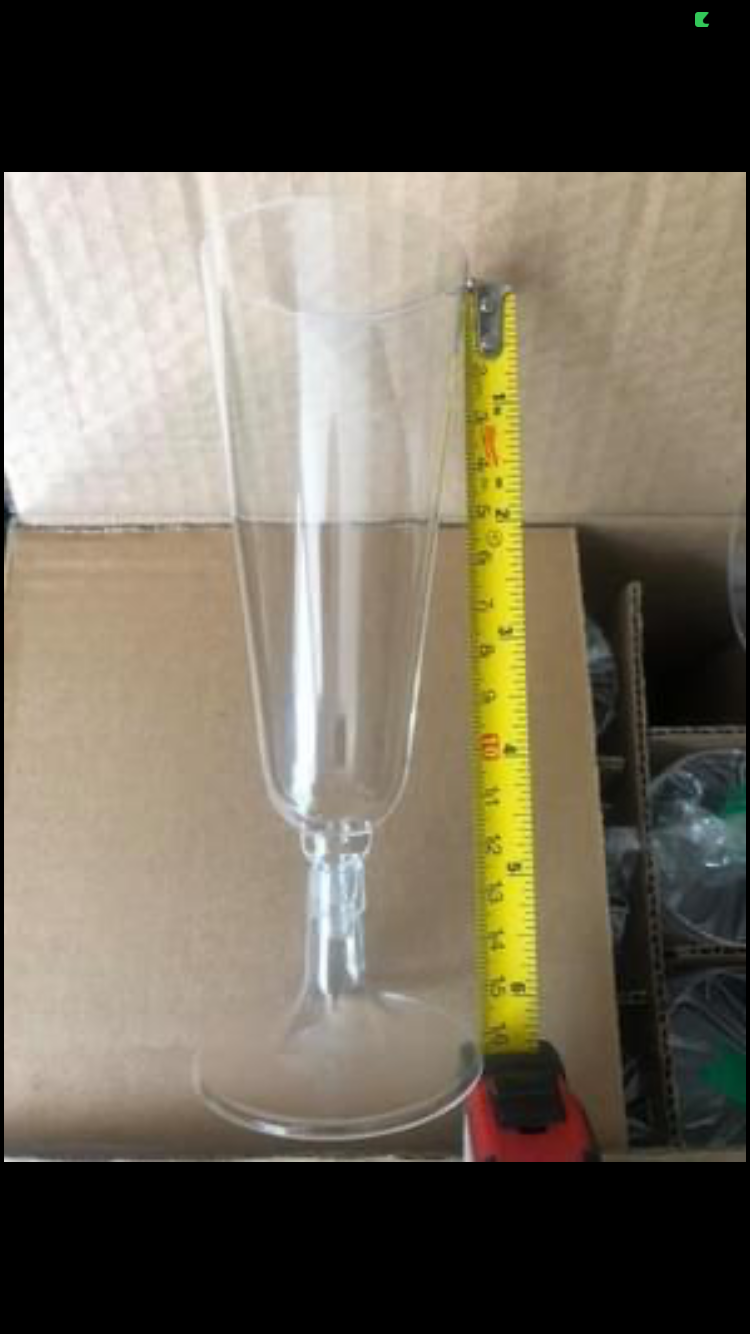 Copas plásticas para champagne - Set de 100 unidades