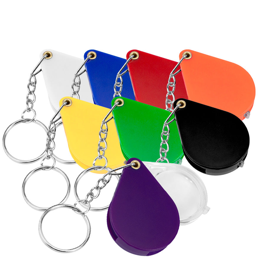 Llavero plástico con Lupa. Pack de 50 unidades