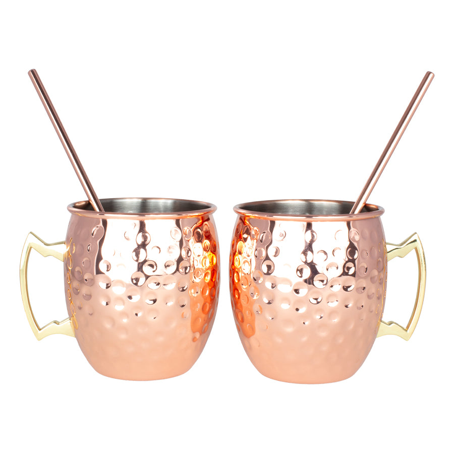 Tazones encobrizados "Moscow Mule" 250cc. c/u. Set 2 Unidades