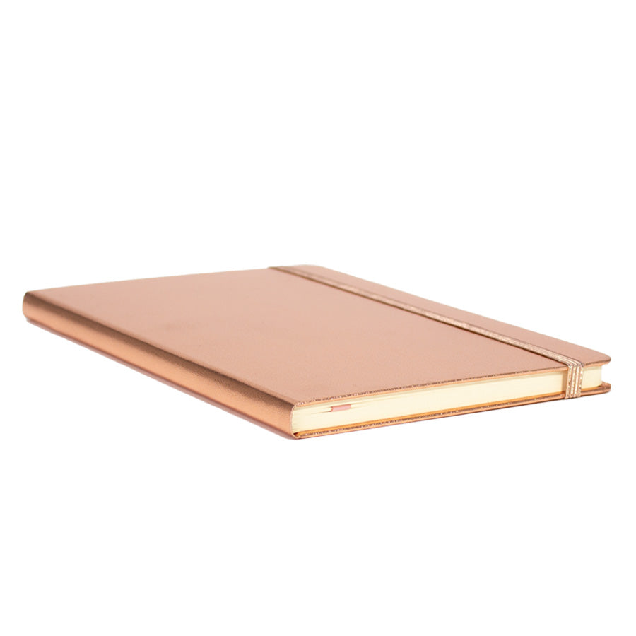 Cuaderno Tapa Dura Encobrizada. 14.2x21.4x1.3 cm