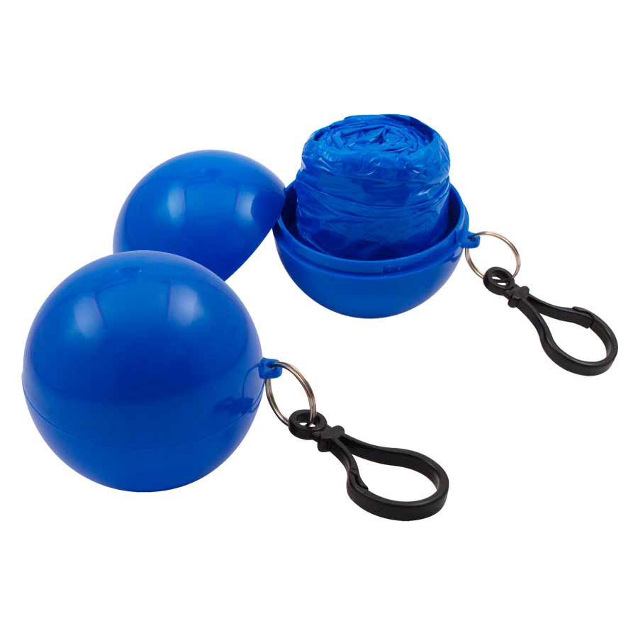Capa de Agua (Poncho) comprimido en pelota plástica desmontable. Pack de 24 unidades