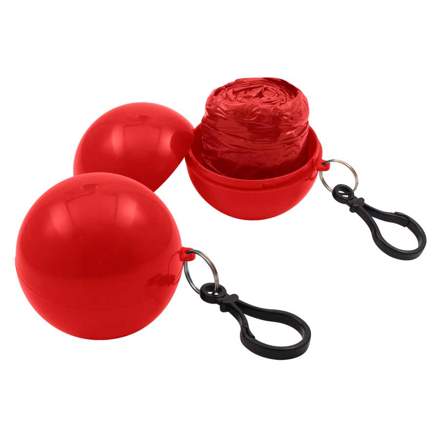 Capa de Agua (Poncho) comprimido en pelota plástica desmontable. Pack de 24 unidades