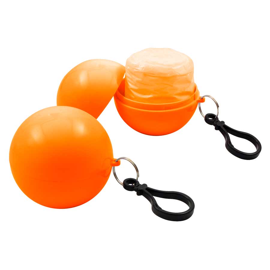 Capa de Agua (Poncho) comprimido en pelota plástica desmontable. Pack de 24 unidades