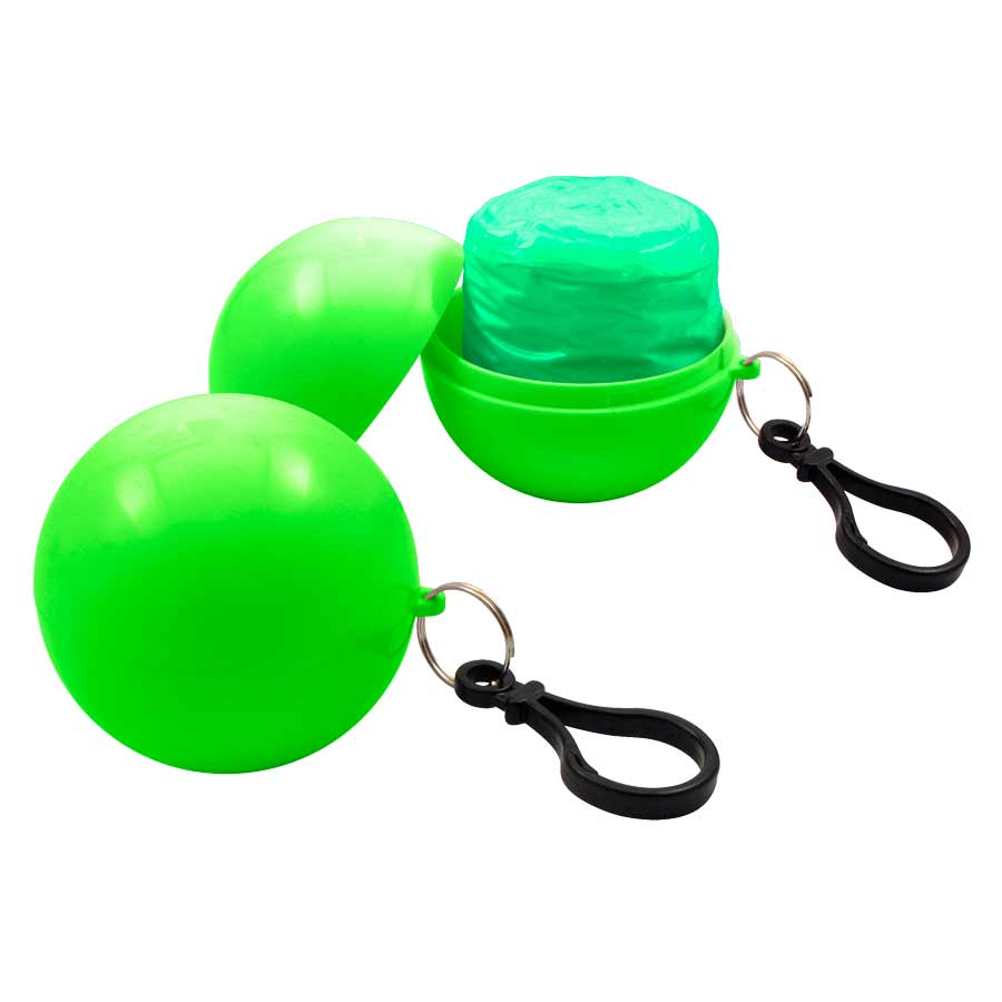Capa de Agua (Poncho) comprimido en pelota plástica desmontable. Pack de 24 unidades