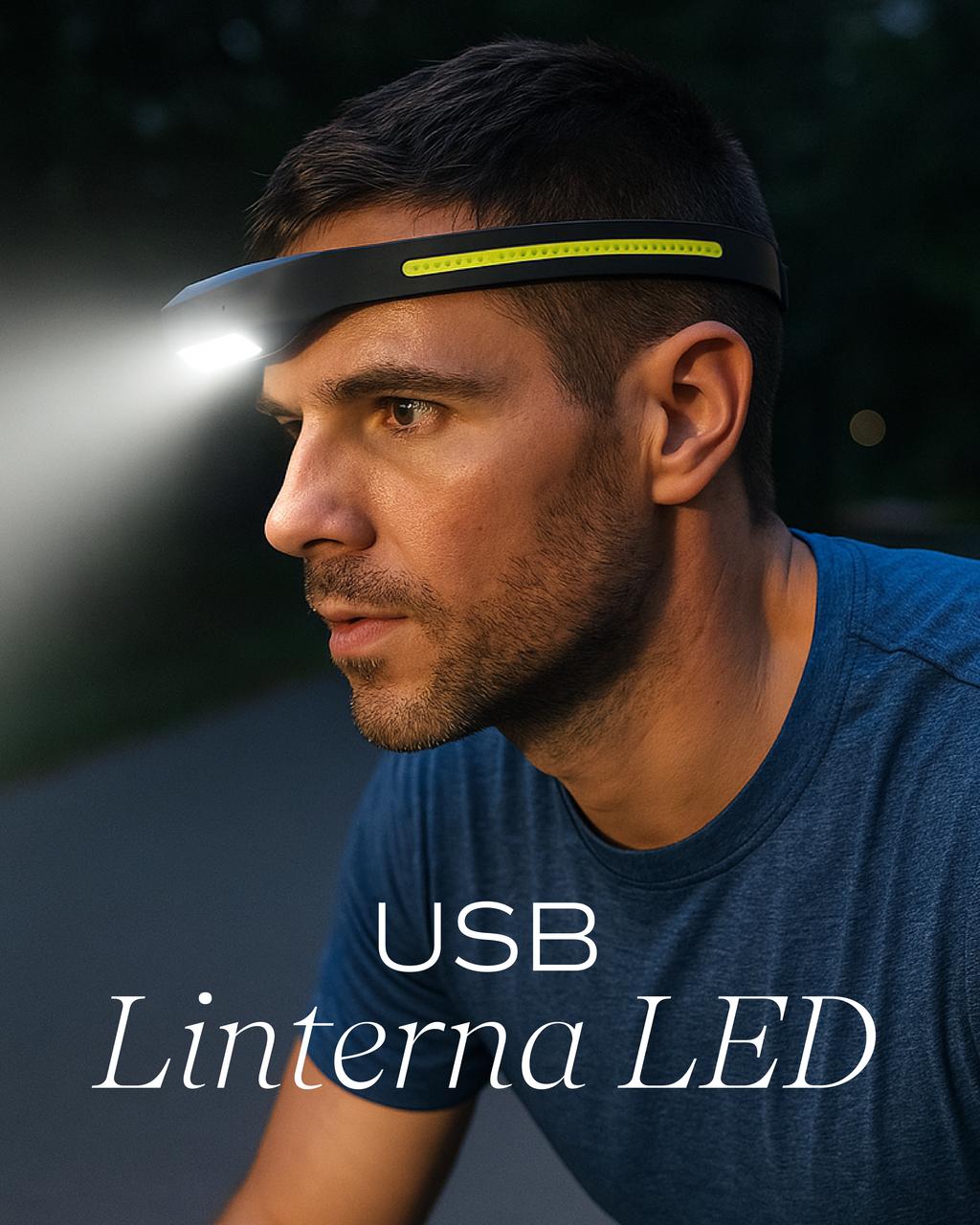 USB Linterna LED cabeza con Súper-Brillo