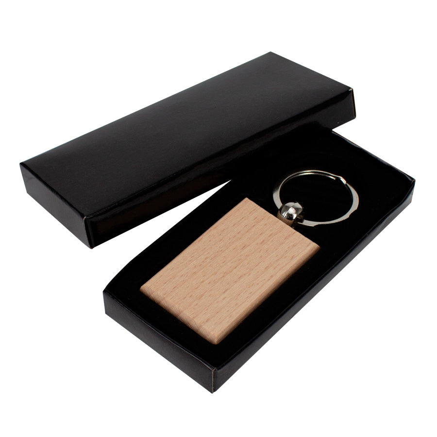Llavero Rectangular de Madera. 12 unidades