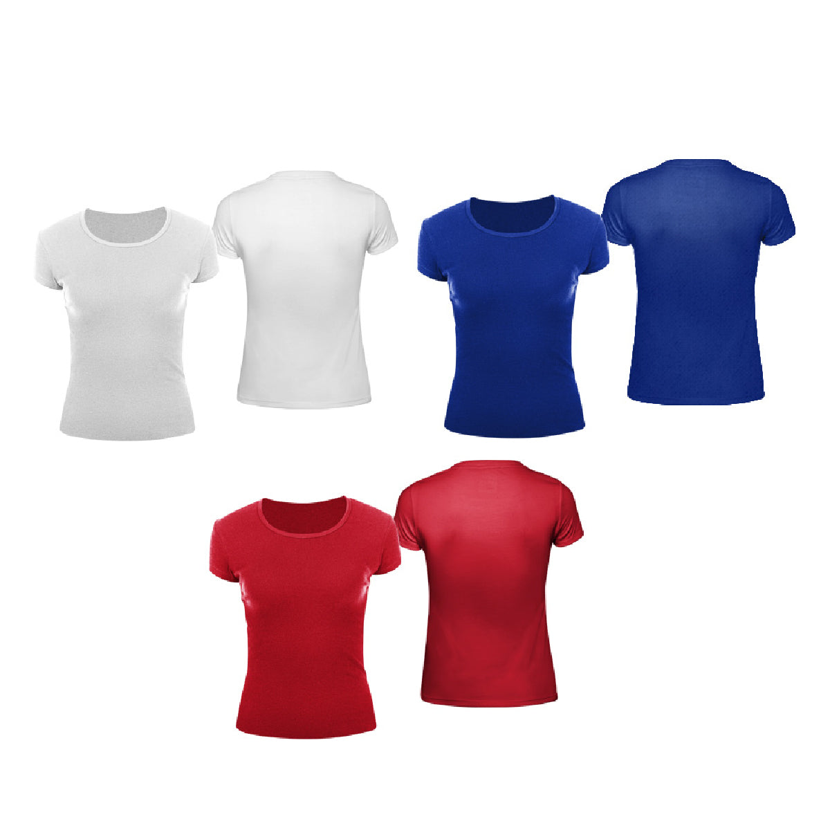 Set de 3 unidades de Polera Manga Corta Algodón Mujer