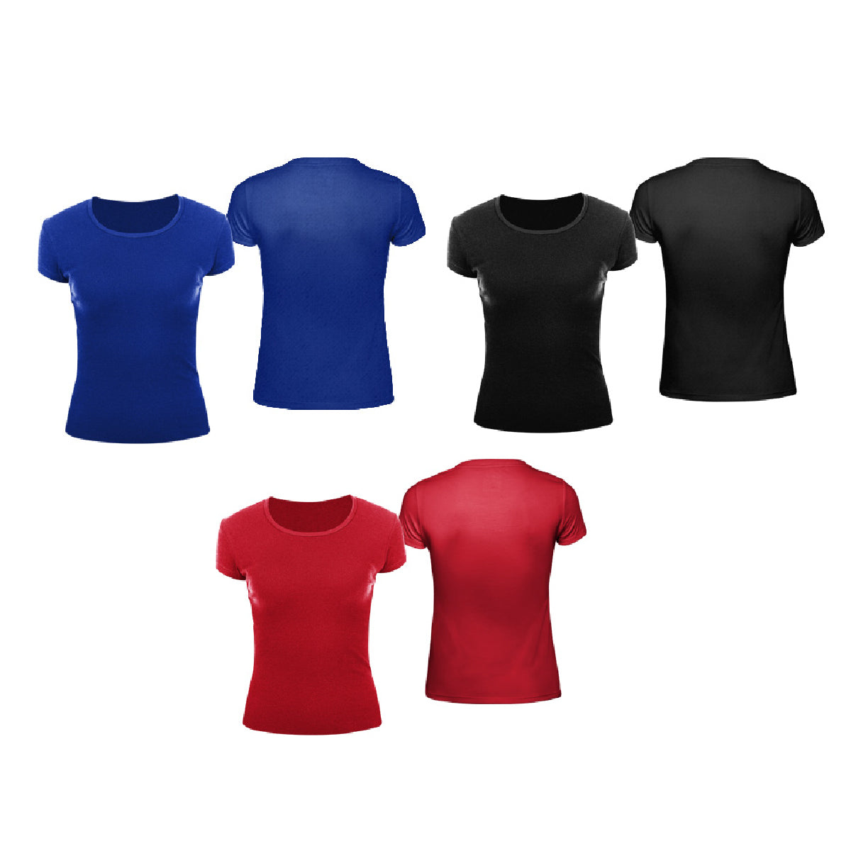 Set de 3 unidades de Polera Manga Corta Algodón Mujer
