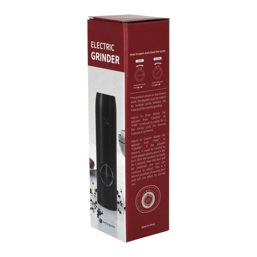 Pimentero eléctrico con luz blanca y cargador USB/Type-C