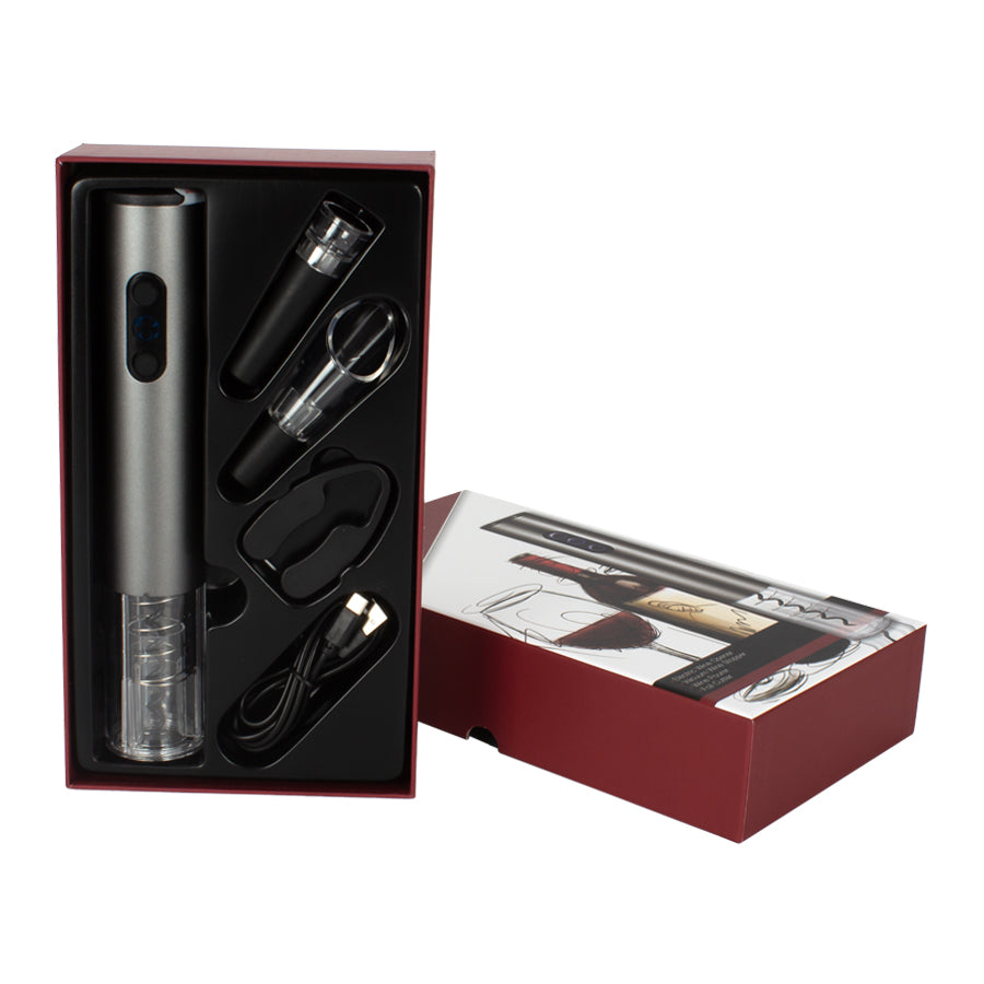Set de Vino deluxe Eléctrico con cargador USB/Micro-USB