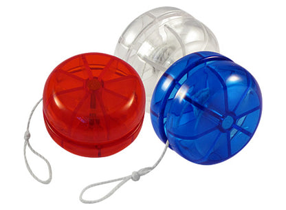 Yo-Yo de plástico con un diseño translúcido. Set de 12 unidades