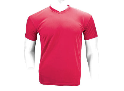 Polera hombre cuello V poliester 100%. Set de 3 unidades